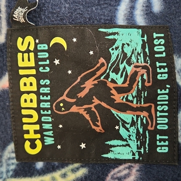 Chubbies Wanderers Club Fleece Neon Flamingo Printed Sweatshirt - Picture 6 of 8